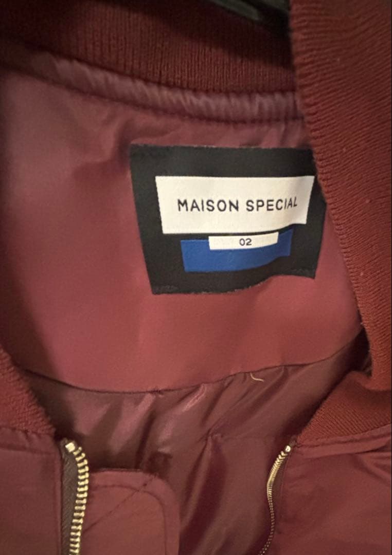 MAISON SPECIALプライムオーバーナイロンMA-1ボンバージャケット