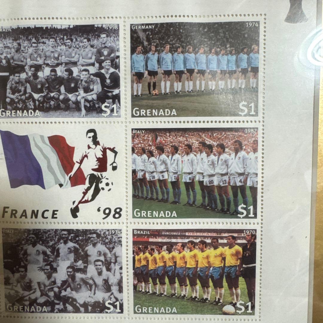切手　football 1998年WORLD CUP記念　France サッカー