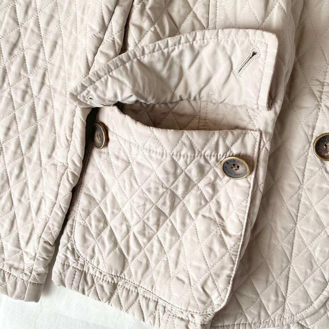 極美品◆春まで活躍♪MaxMara キルティングコート ジャケット ベージュ42
