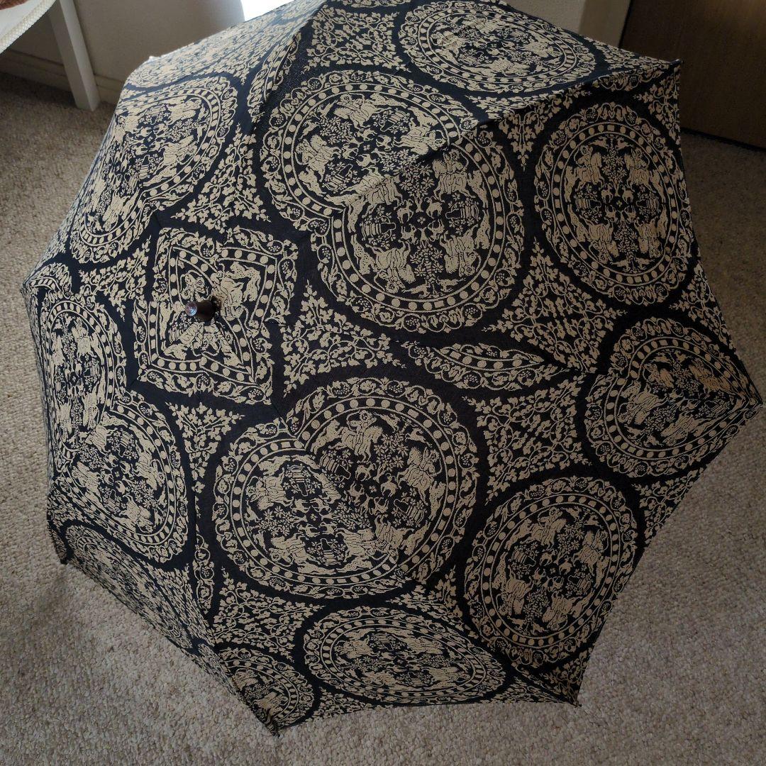【値下げ】小宮商店　晴雨兼用　折りたたみ日傘　 正倉院裂　狩猟文