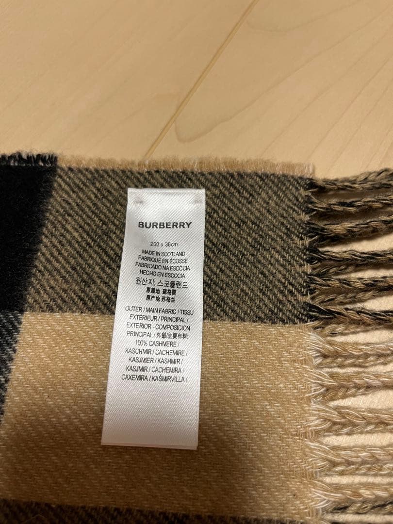 BURBERRY　バーバリー　マフラー　カシミア100％　大判マフラー