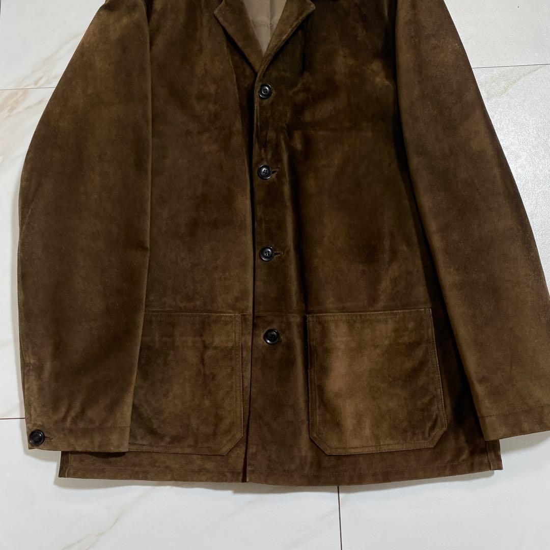 希少♡A.A.R ヨウジヤマモト レザースエードカバーオールコート キルティング