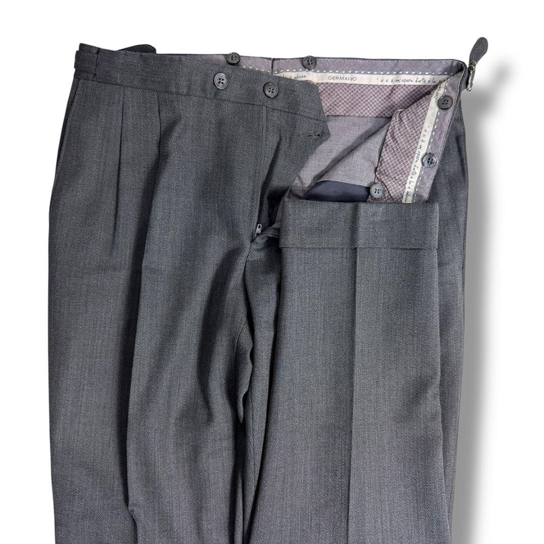 J5224 美品 ジェルマーノ ツイル2Pサイドアジャスタースラックス 48