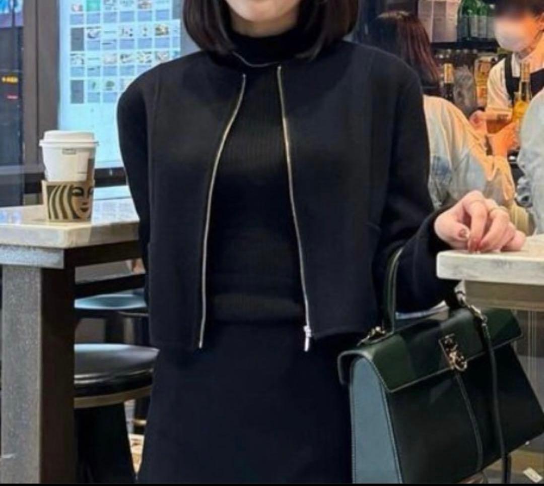 anuans アニュアンス ウールダブルクロスリバーショートジャケット