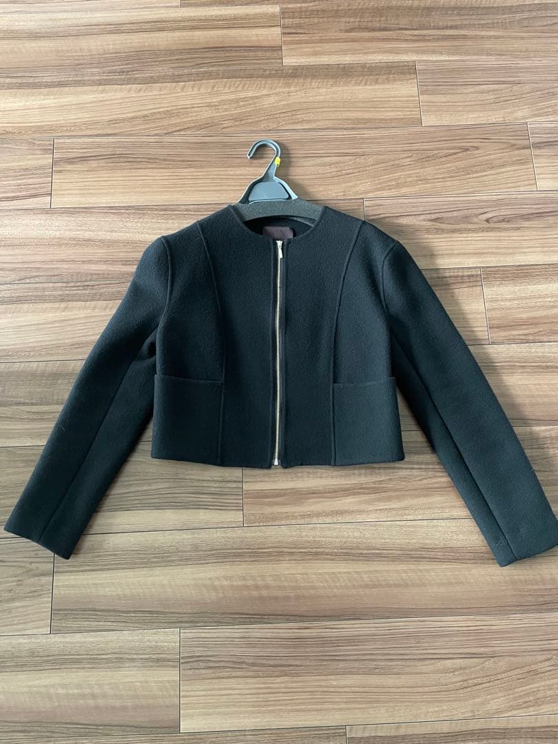 anuans アニュアンス ウールダブルクロスリバーショートジャケット