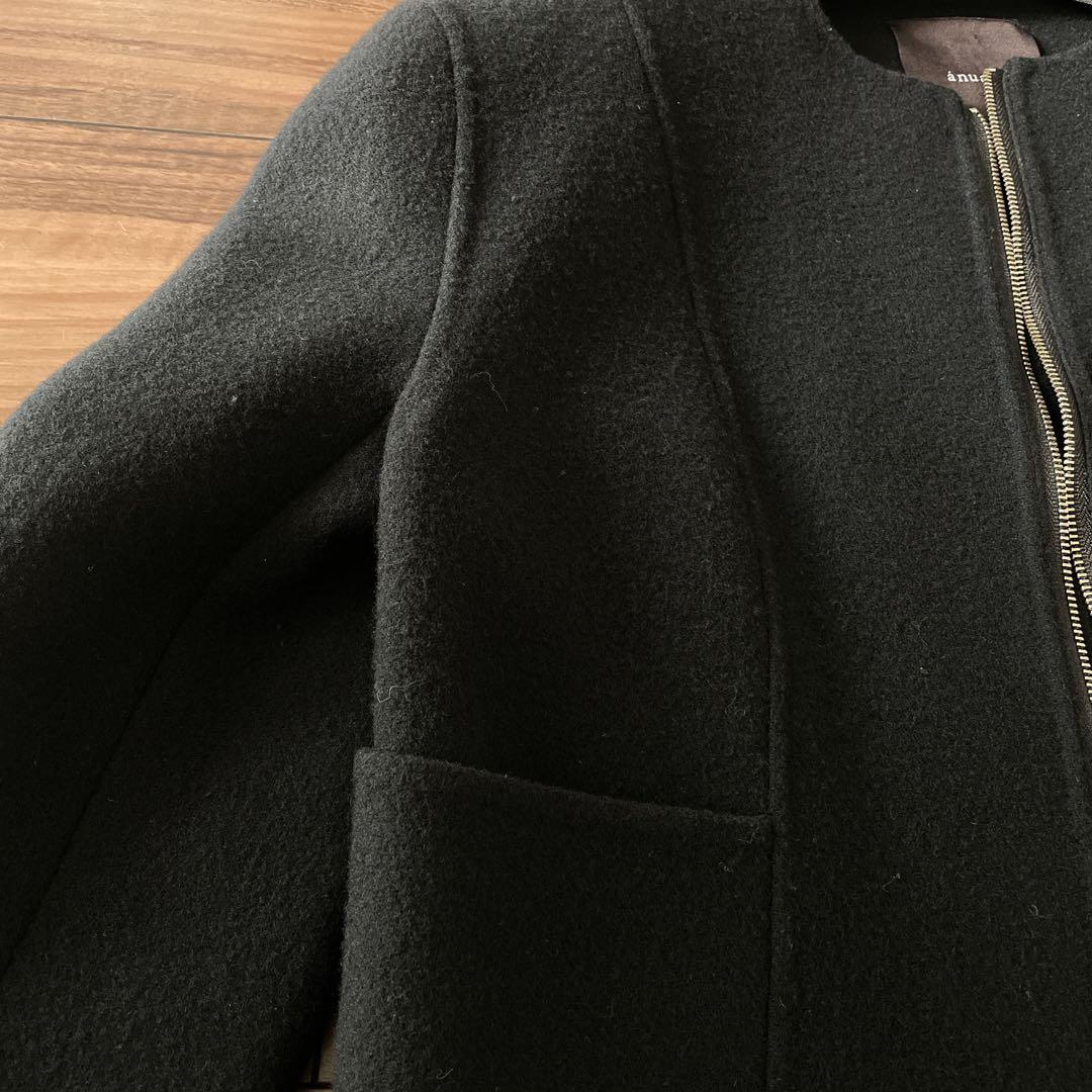 anuans アニュアンス ウールダブルクロスリバーショートジャケット