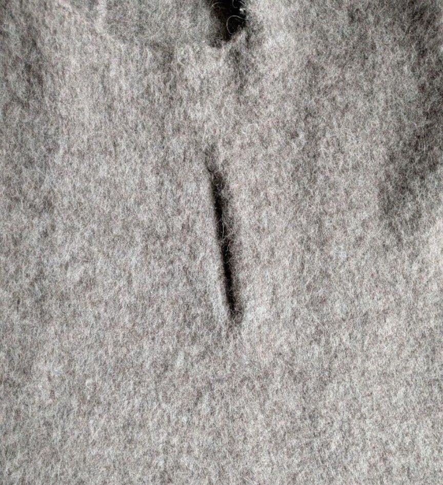 45R ウールアルパカ縮絨 ニットベスト