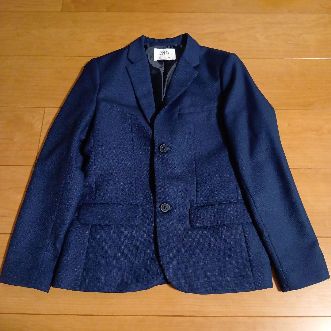 zara 150 スーツ☆男の子 卒業式 濃いネイビー 細身シルエット