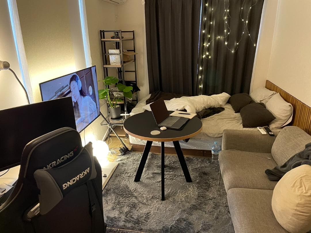 lowya ベッドフレーム　セミダブル　ウォルナット