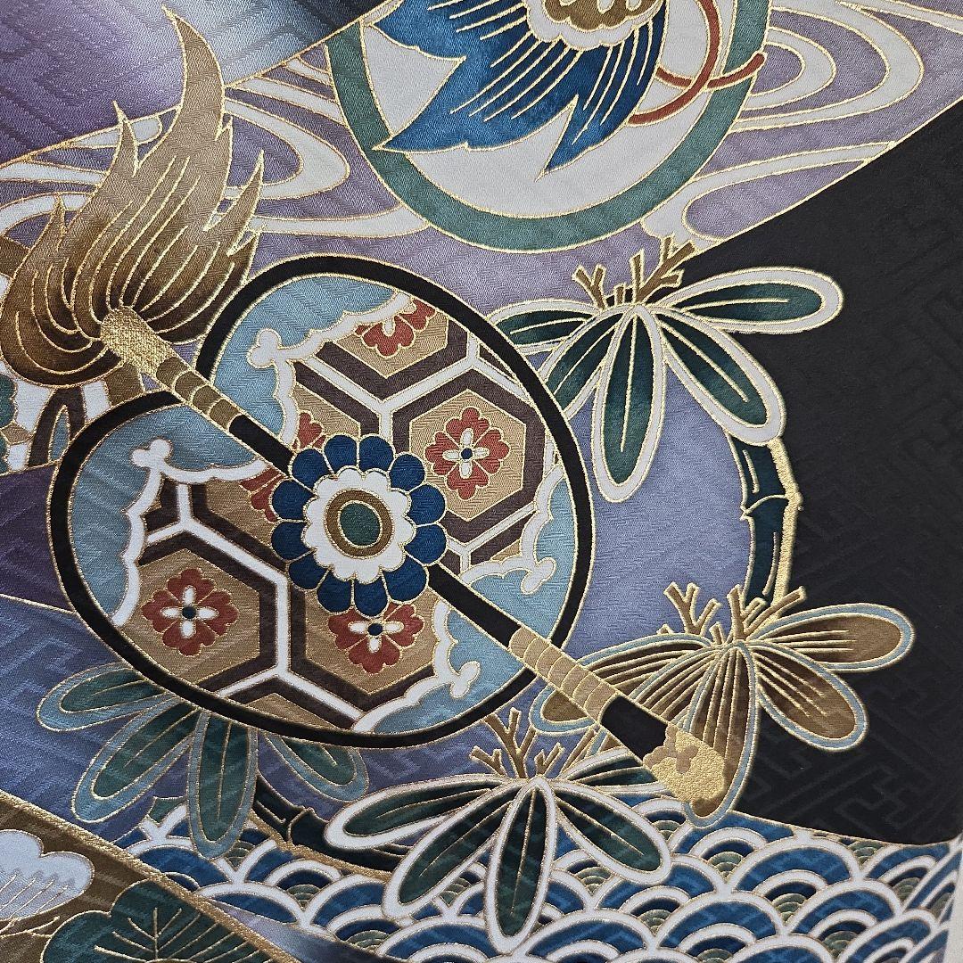 さや　　No25 正絹　男の子お祝い着物　襦袢セツト　　七五三 逸品