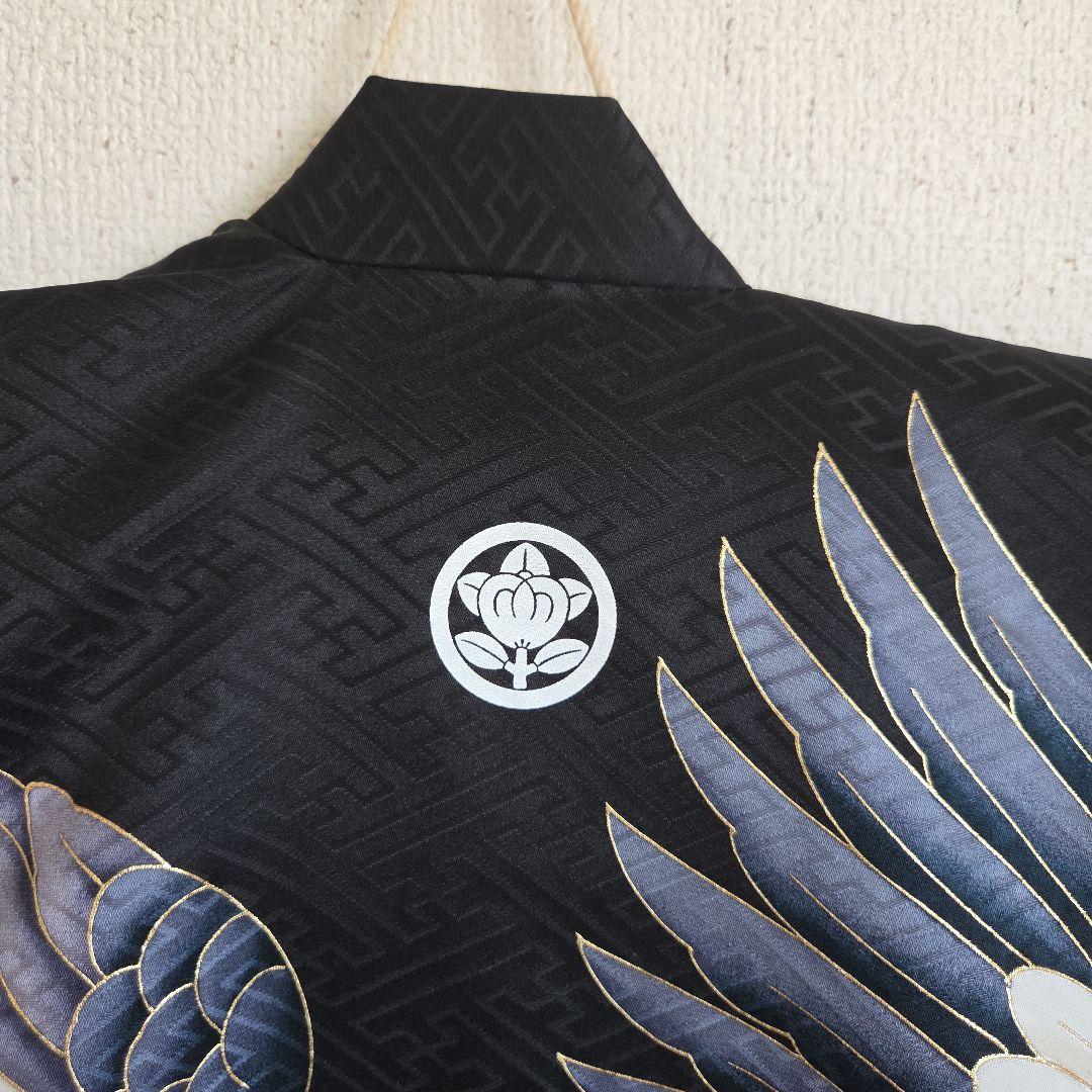 さや　　No25 正絹　男の子お祝い着物　襦袢セツト　　七五三 逸品