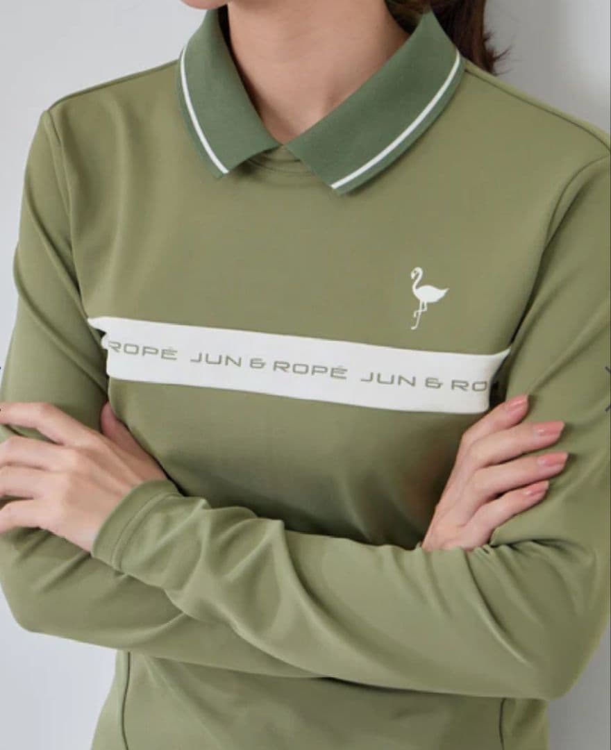 【新品】ジュンアンドロペ　ベアスムース 衿付きプルオーバー