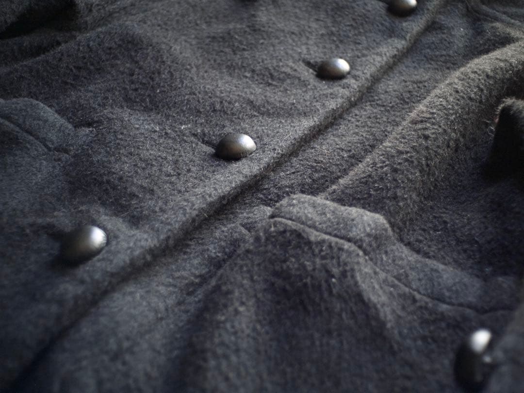 ジャケット・アウター 90s \"GFF\" black wool design wide coat