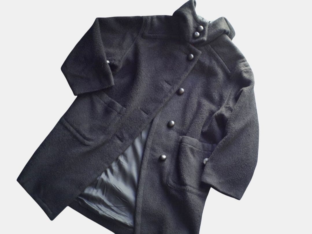 ジャケット・アウター 90s \"GFF\" black wool design wide coat