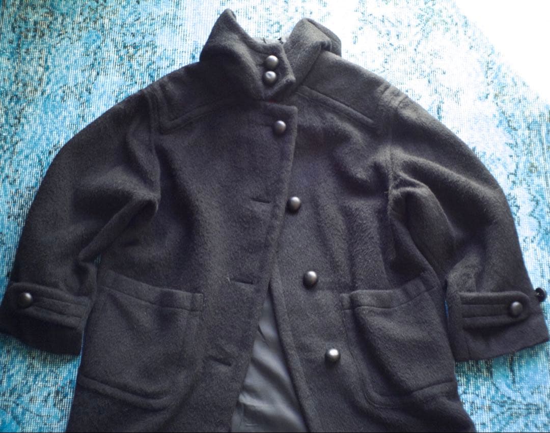 ジャケット・アウター 90s \"GFF\" black wool design wide coat