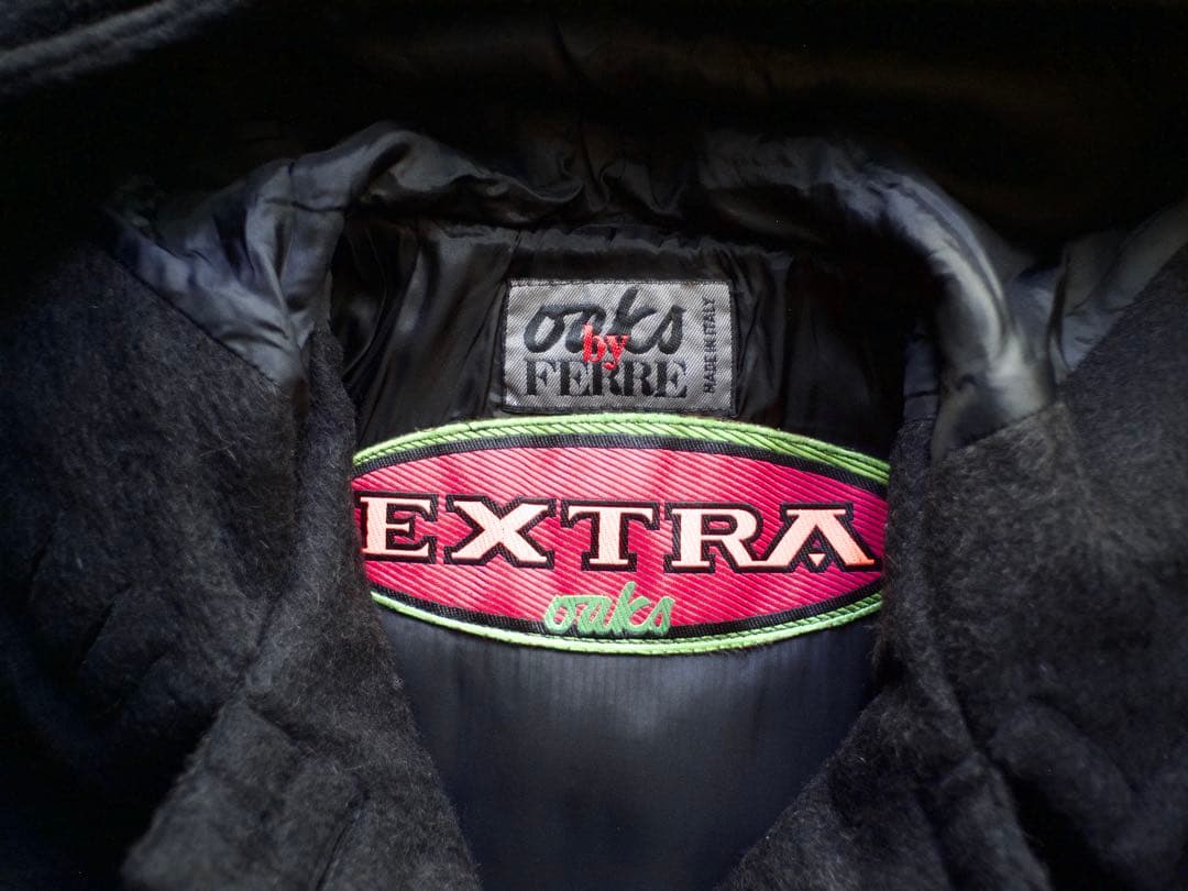 ジャケット・アウター 90s \"GFF\" black wool design wide coat