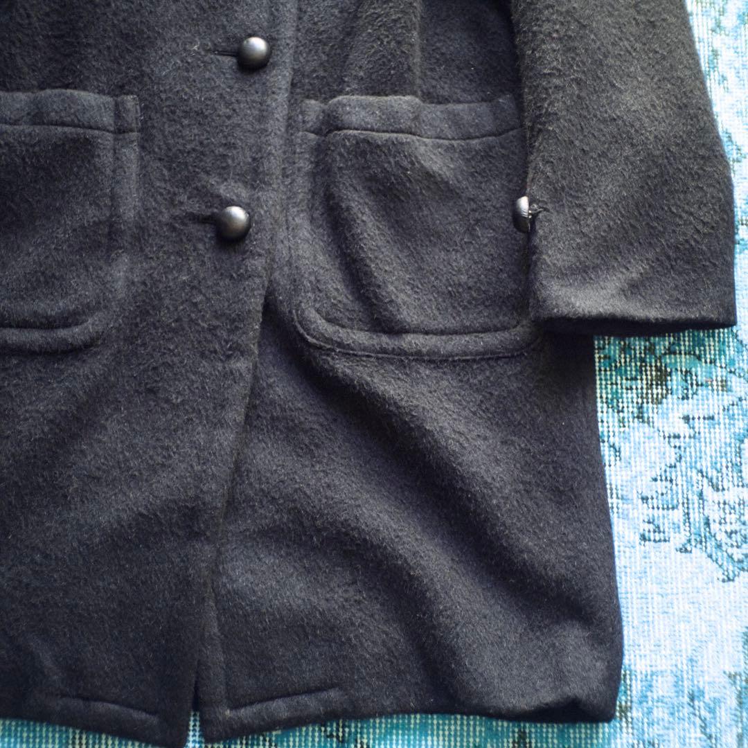 ジャケット・アウター 90s \"GFF\" black wool design wide coat