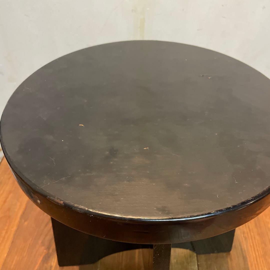 木製　漆塗り　茶道具　円椅子　スツール　立礼用椅子　点茶盤　組立て式　丈夫な作り