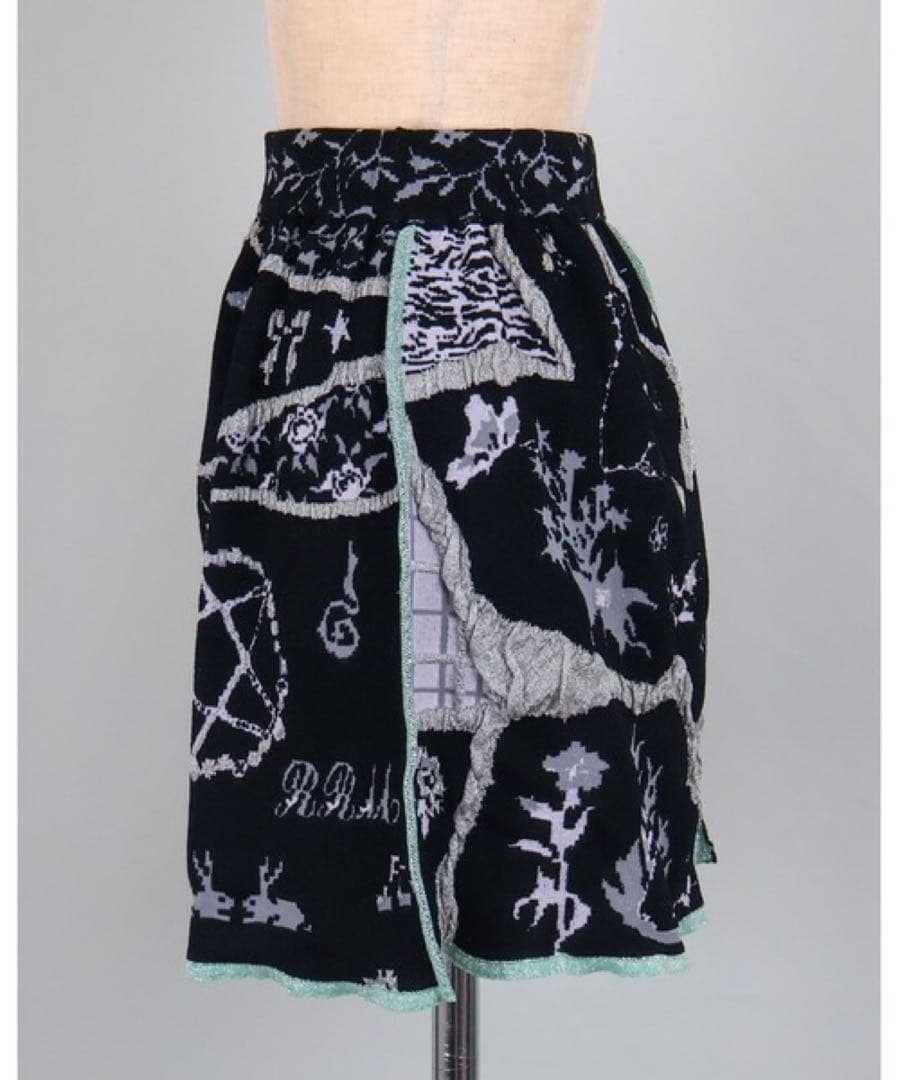 rurumu:/ルルムウ/collage jacquard mini skirt