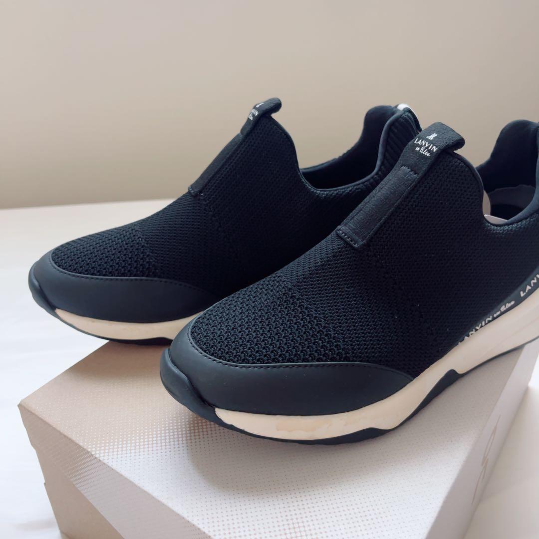 ランバンオンブルー　スニーカー　黒　完売品　スリッポン　ダイアナ