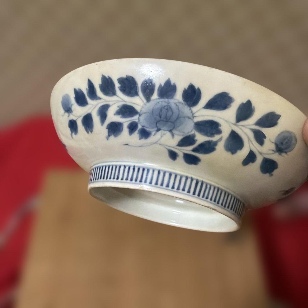 江戸時代 後半 染付　古伊万里 鍋島焼　七寸皿