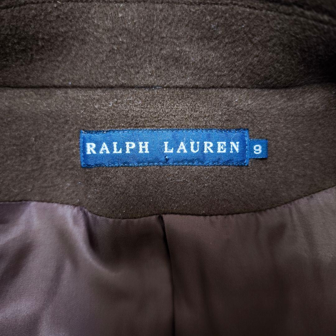 【美品】Ralph Lauren カシミヤ混 ヴィンテージ PコートブラウンM
