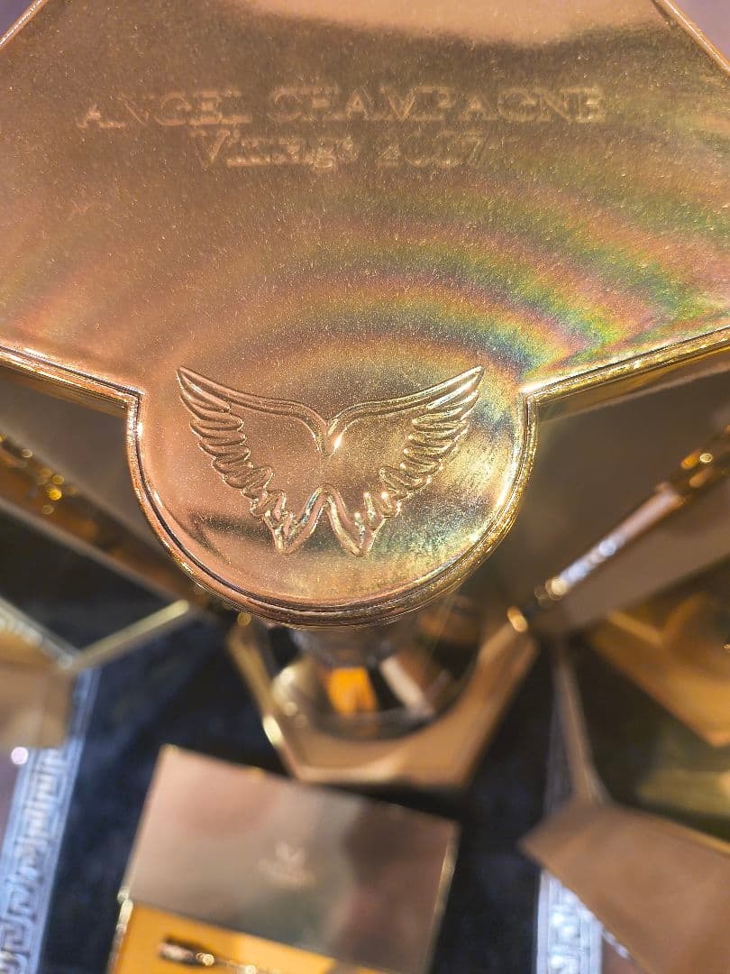 エンジェル　シャンパン 2007 ゴールドエディション　空き瓶　外箱+チャーム付