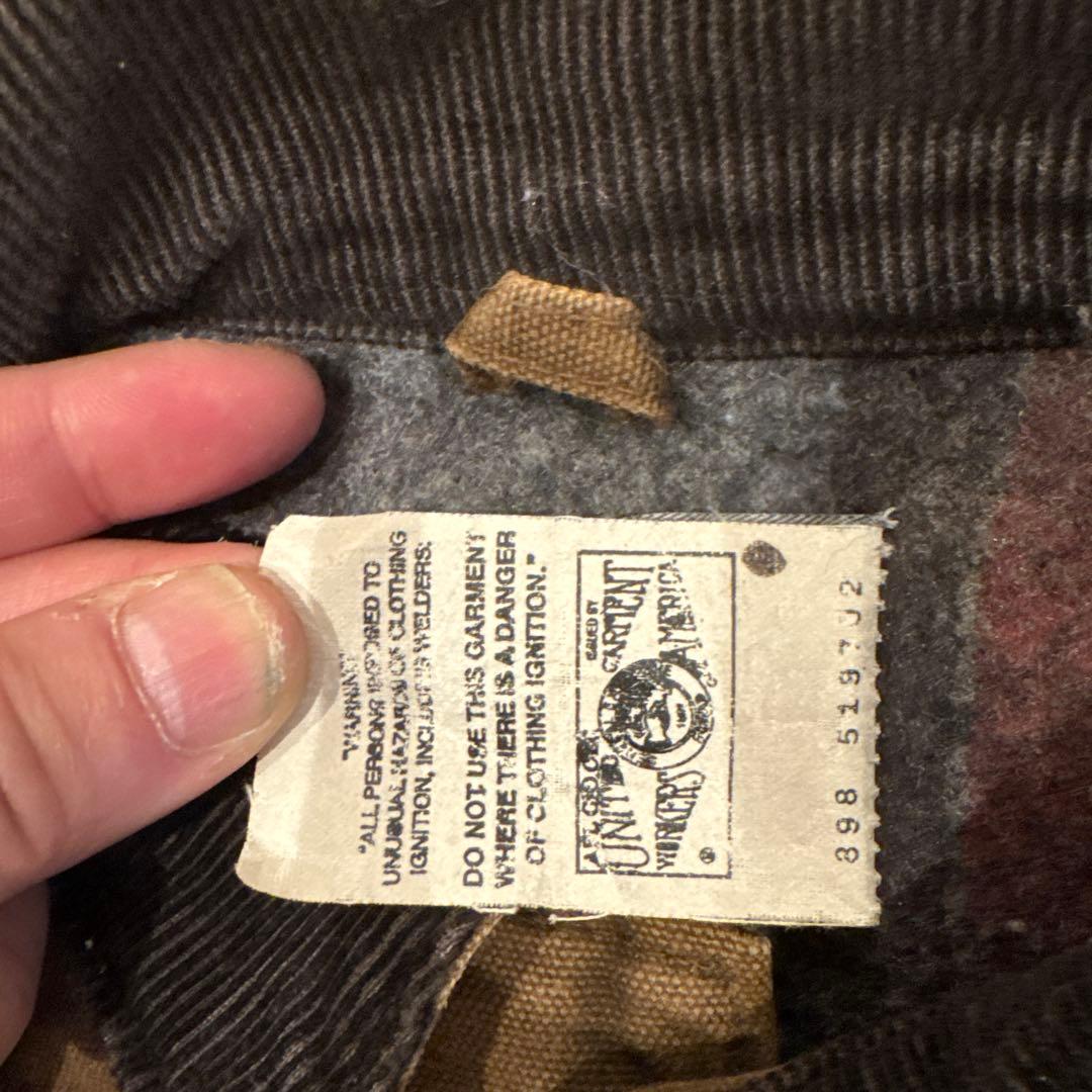 【80s星タグ】USA製 Carhartt チョアコート カバーオール L 希少