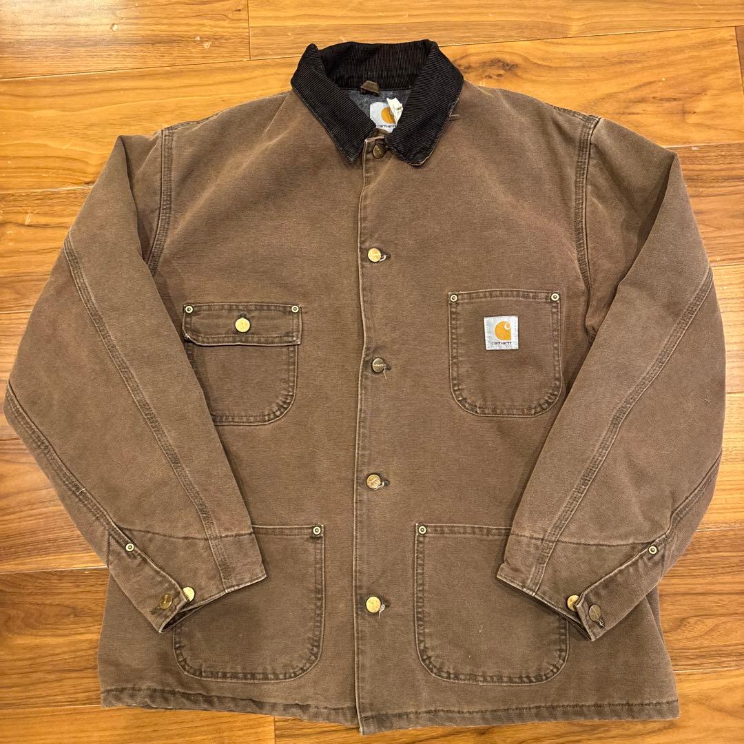 【80s星タグ】USA製 Carhartt チョアコート カバーオール L 希少