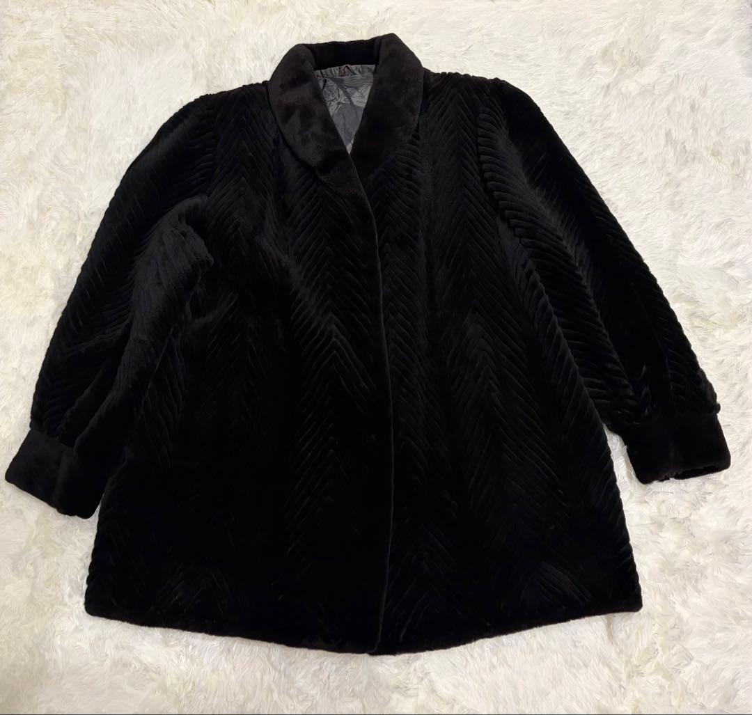 【最終値下げ】サガミンク ブラックミンク ヘリンボーン マーブル柄 銀サガ