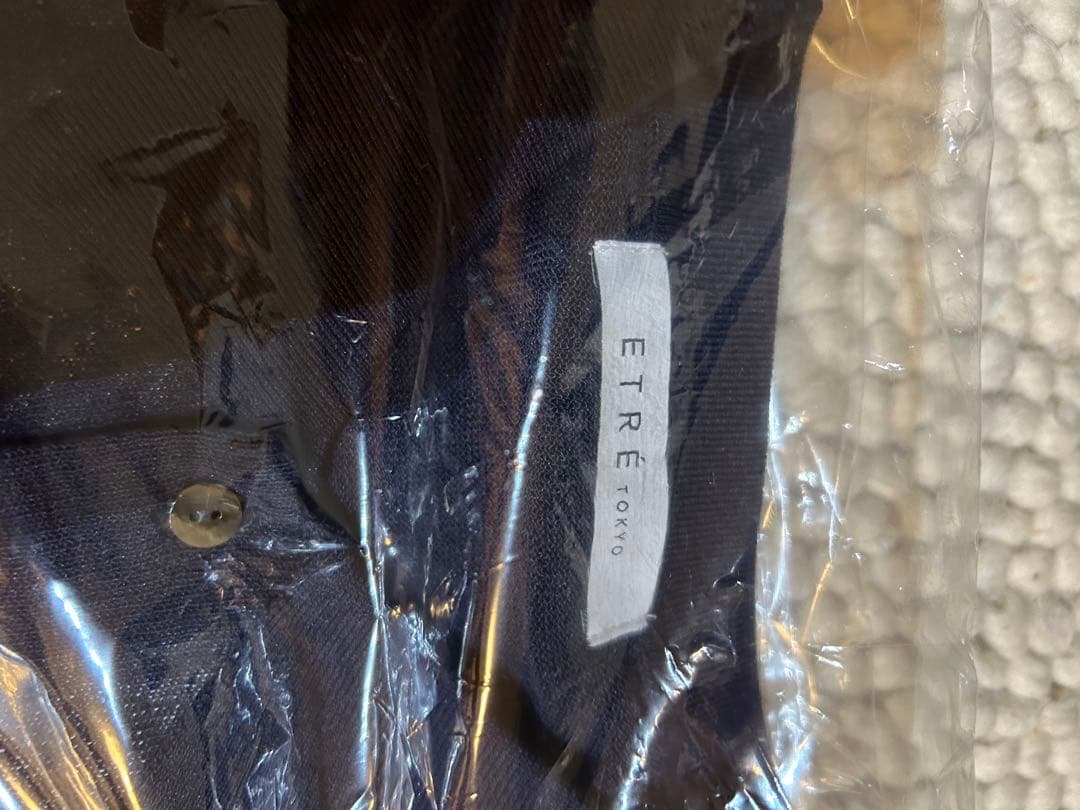 新品　完売　ETRE Tokyo ハーフスリーブニットポロ　ネイビー