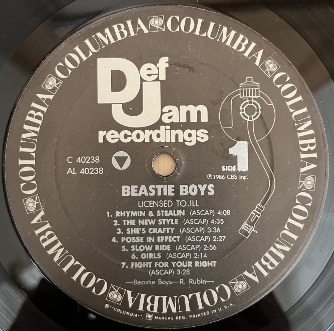 LP Beastie Boys Licensed to Ill USオリジ