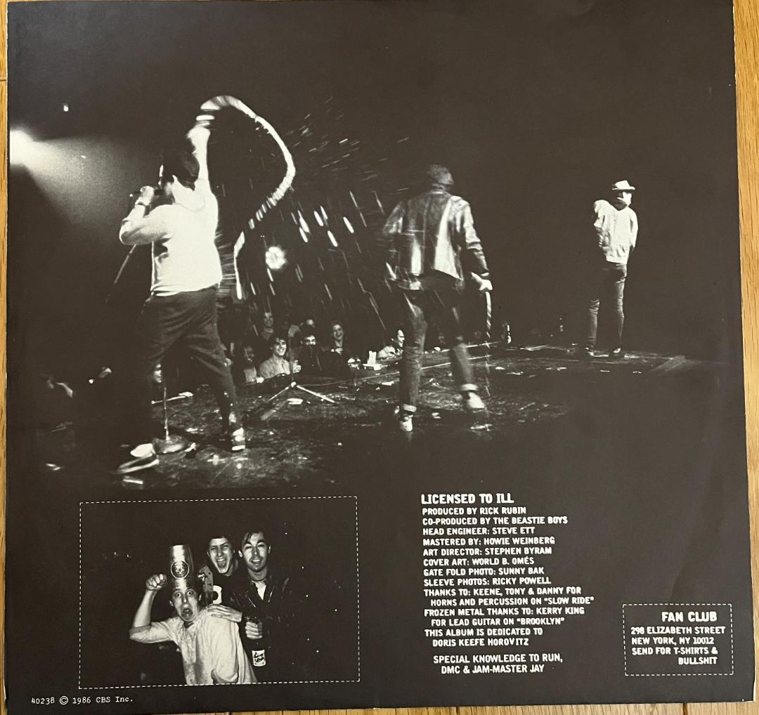 LP Beastie Boys Licensed to Ill USオリジ