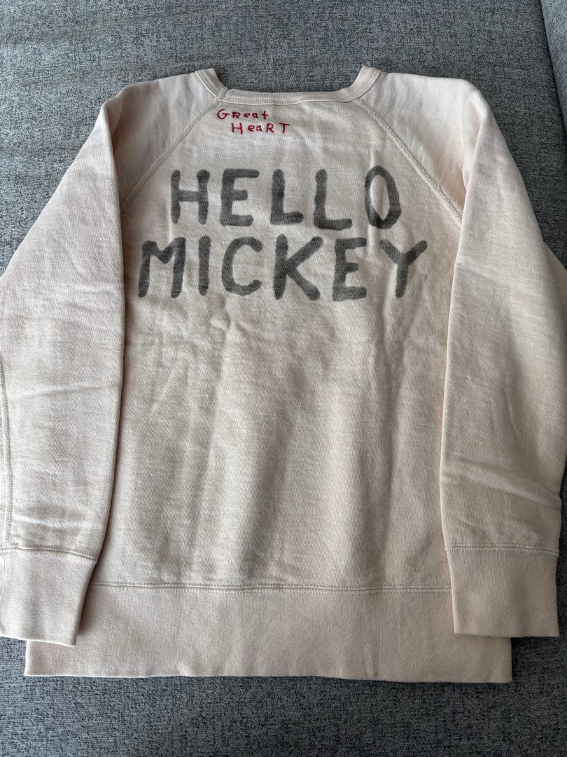 ミッキー刺繍トレーナー　デニムダンガリー　01