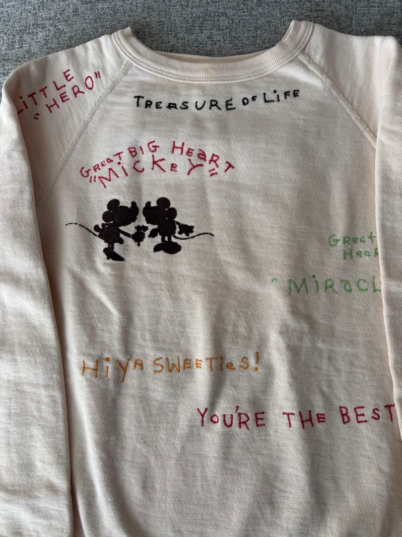 ミッキー刺繍トレーナー　デニムダンガリー　01