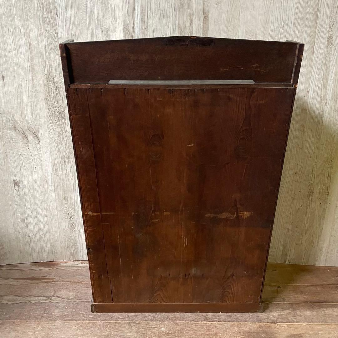 アンティーク ガラス戸棚 キャビネット 飾り棚 古家具 骨董棚 和製アンティーク