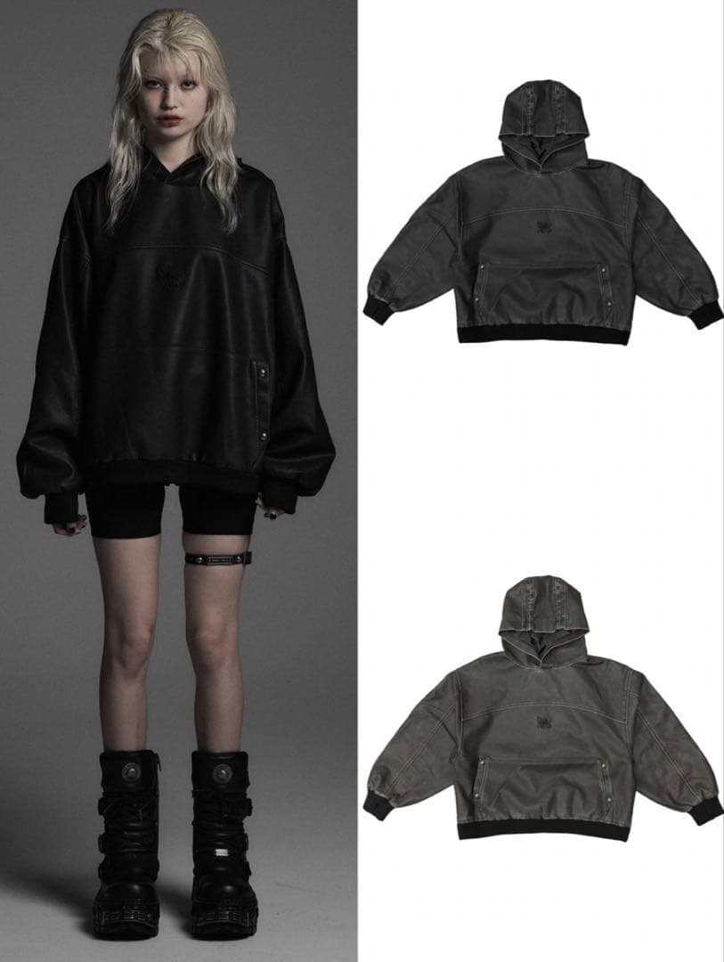 【Rosen Kreuz】SHIRRING HOODIE