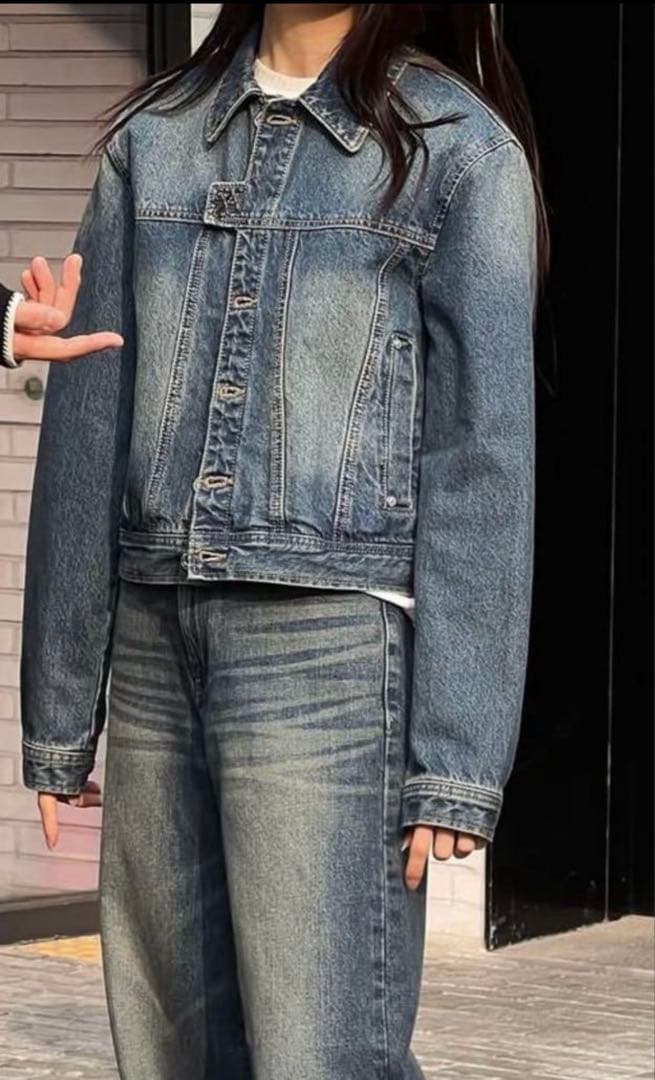 SATUR 韓国 Denim Trucker Jacket