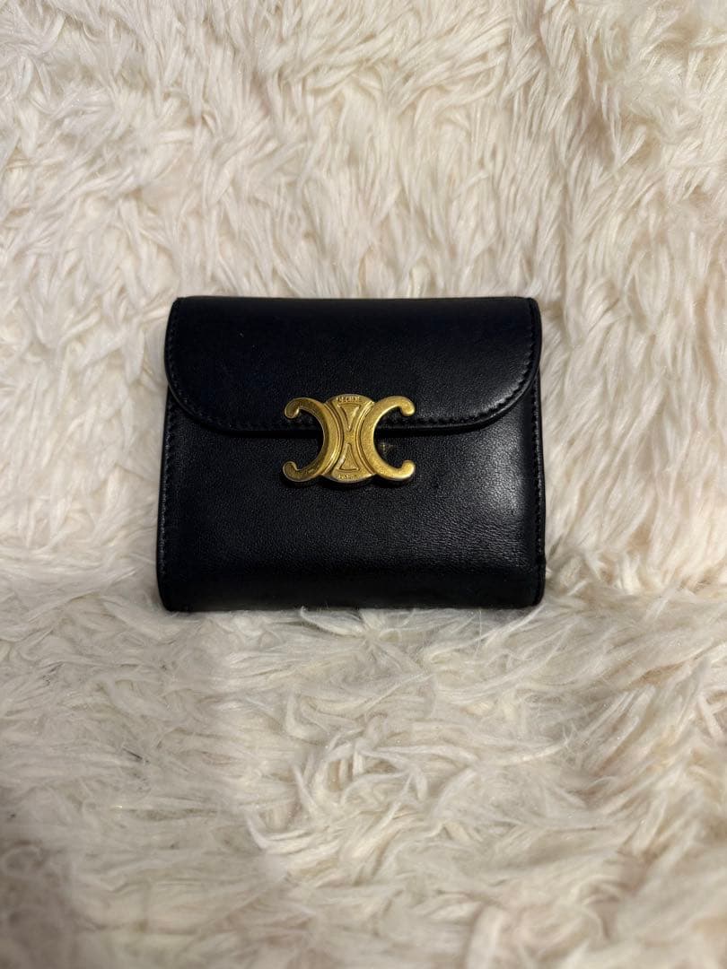 スモール フラップウォレット トリオンフ / シャイニーカーフスキン