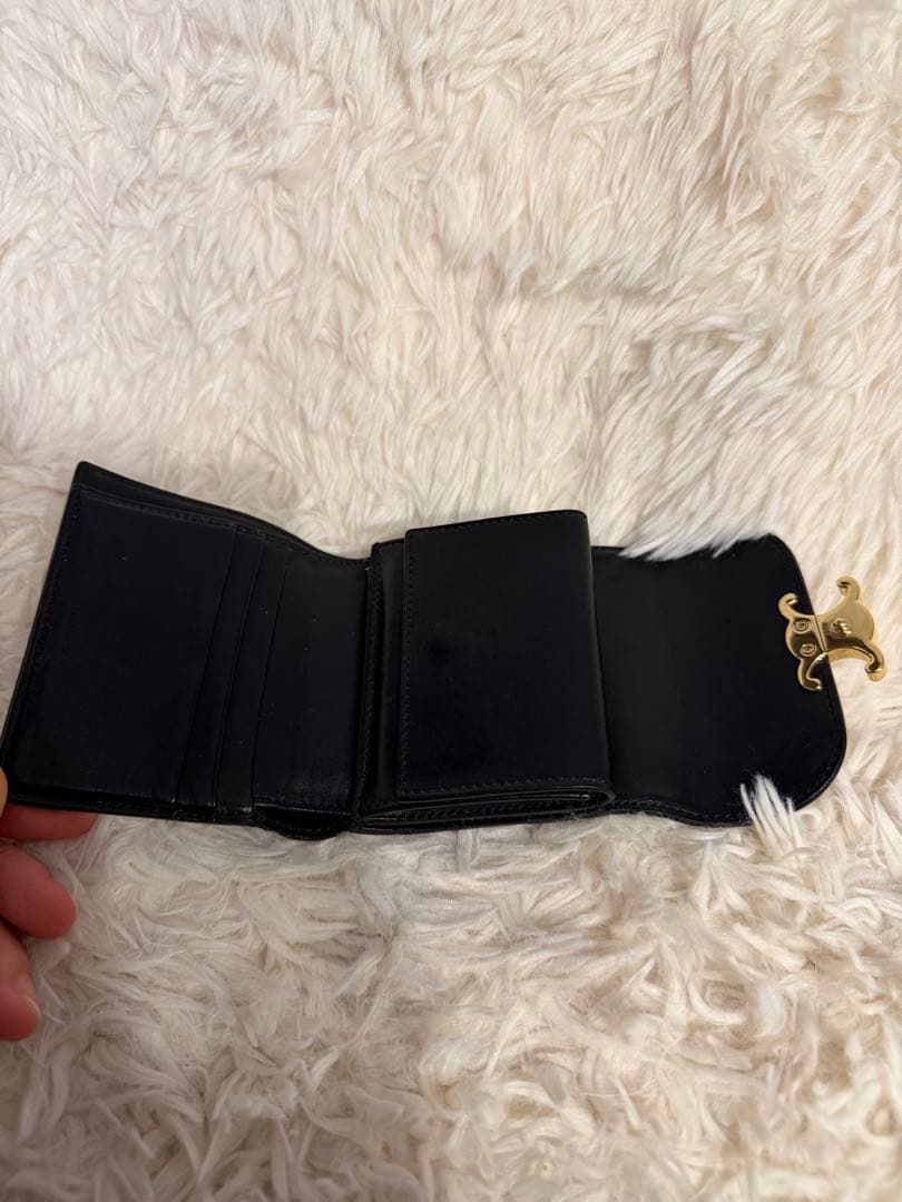 スモール フラップウォレット トリオンフ / シャイニーカーフスキン