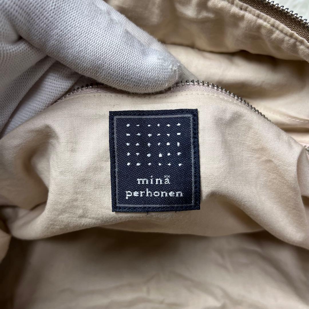 mina perhonen ショルダーバッグ 2way タンバリン キャメル