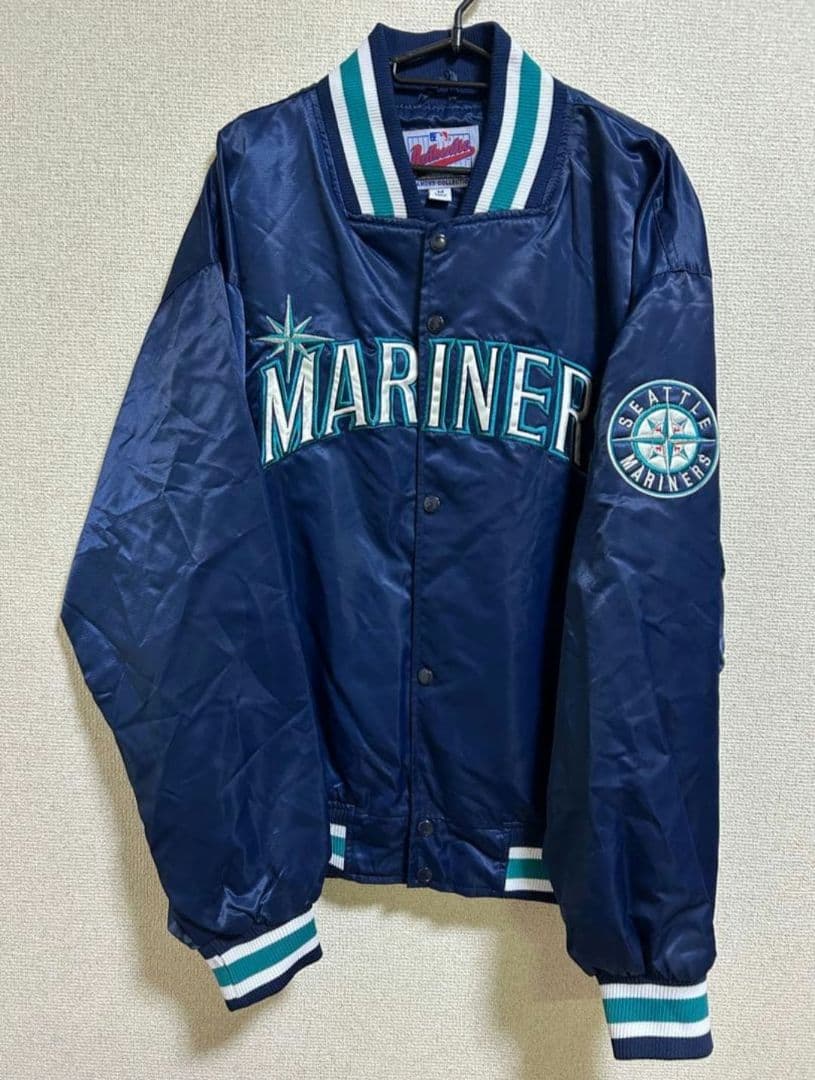 90's MARINERS スタジャン ネイビー イチロー ンテージ ゆるダボ