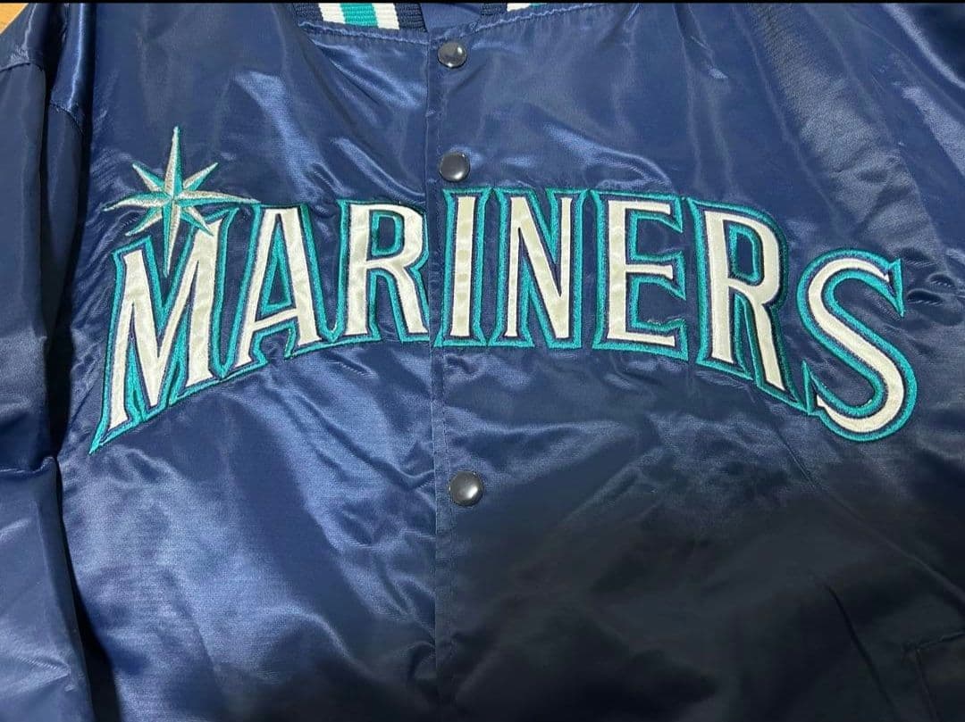 90's MARINERS スタジャン ネイビー イチロー ンテージ ゆるダボ