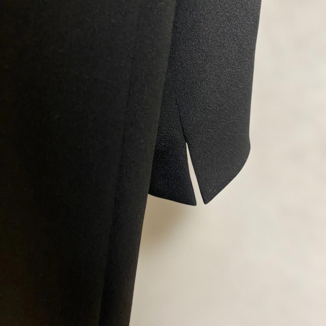 おばちゃん 《LL 124cm》黒留袖リメイク ヨーク切り替え 七分袖