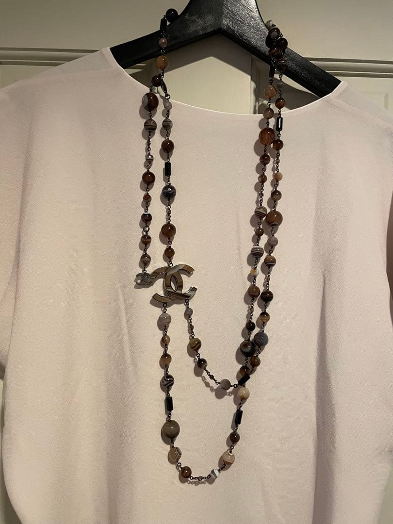 シャネル 色石 ロングネックレス 激レア！