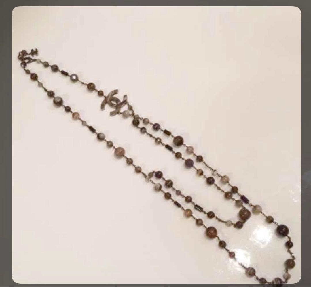 シャネル 色石 ロングネックレス 激レア！