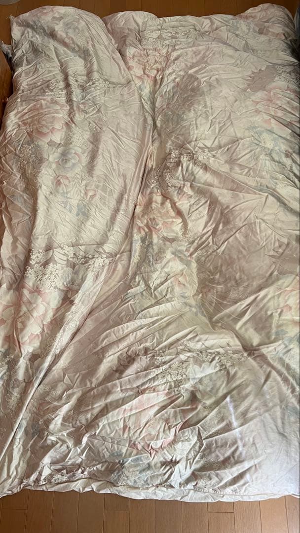 日本製 花柄羽毛掛け布団 2枚セット価格150x210cmシングル