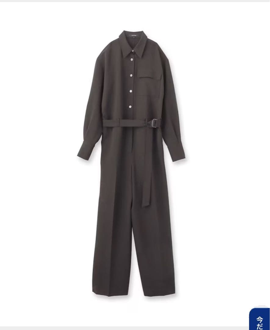 【朝比奈彩✖️Oggi✖️UNTITLED 】シャツカラーオールインワングレー