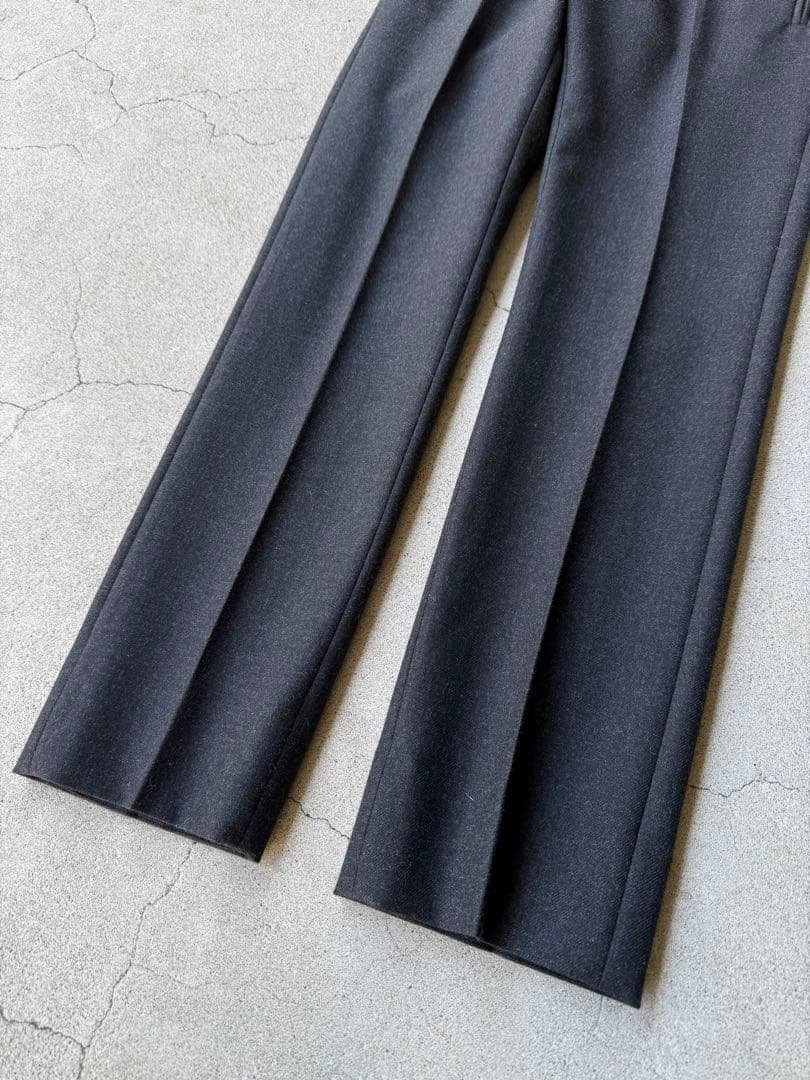 パンツ SAINT LAURENT 13AW Dark Gray Wool Slacks