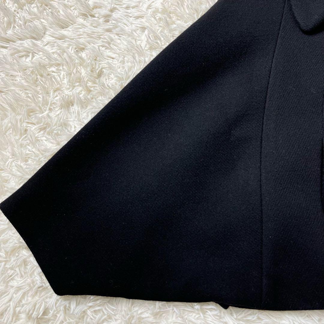 美品　クロエ　ジップアップケープ　ポンチョ　ブラック　ウール　34